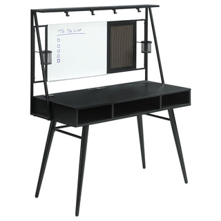 Darby - Writing Desk With USB Ports - Black