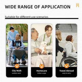 Lightweight Foldable Nursing Wheelchair For Adults Double X Force Support, 300Lbs Capacity, Breathable Cushion & Anti Backflip Design With Tires, Adjustable Seat Belt, Quick Release Wheels - Gray