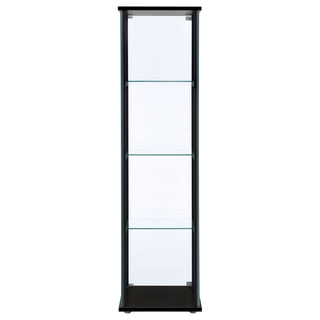Serena - 4 Shelf Curio Cabinet - Black