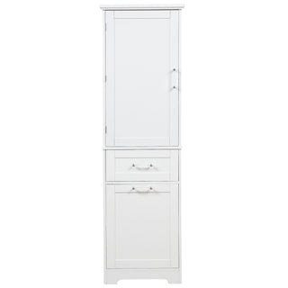 Tall Freestanding Bathroom Storage Cabinet With Adjustable Shelf And 2 Drawers