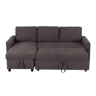 L - Shaped Convertible Sofa Bed With Storage Chaise
