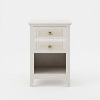 Nightstand With 2 Drawers Bedside Table