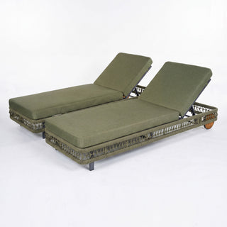 Outdoor Chaise Lounge & Wheels, 5 Position Adjustable Backrest