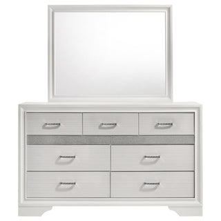 7 Drawer Dresser With Mirror - White