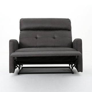Alma - Contemporary Upholstered Loveseat Recliner - Slate