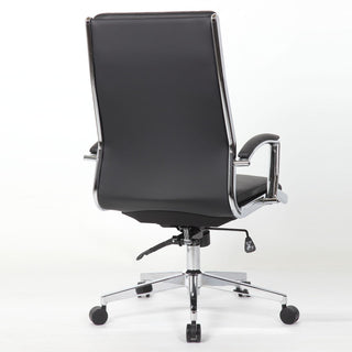 Breathable Mid Back Swivel Computer Chair With Foldable Armrest - Black