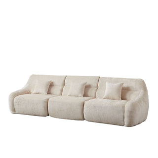 Luxury Curved Corner Sectional Sofa With 4 Pillows