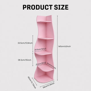 5 Tier S - Shaped Corner Shelf For Living Room
