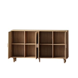 Elegant And Functional Rattan Decorative Storage Cabinet With 4 Doors