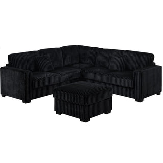 Modern Sectional Set With Cocktail Ottoman