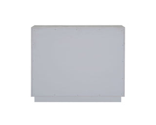 Anpu - Faux Crocodile Skin Console Cabinet - Silver