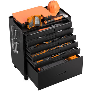 Rolling Tool Cabinet Heavy Duty Garage Storage With Lockable Doors & Drawers