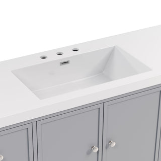 Bathroom Vanity With Separate Sink, Soft Close Doors And 4 Drawers