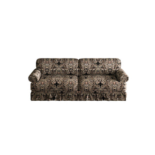 Luxuriously Comfortable Cloud Couch Sofa With Elegant Rolled Arms & Pleated Skirt Design