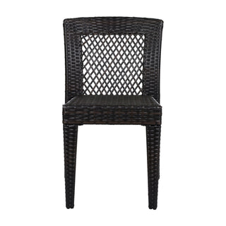 7 Piece Outdoor Dining Set With Table And 6 Chairs - Brown Multi