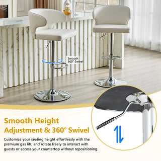 Adjustable Swivel Bar Chair With Ergonomic High Back Design
