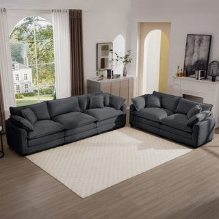 Elegant Oversized Sectional Sofa Set With Deep Seats And Flexible Layout