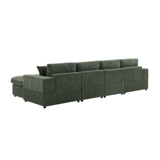 Upholstered Symmetrical Modular Sectional With 6 Seating