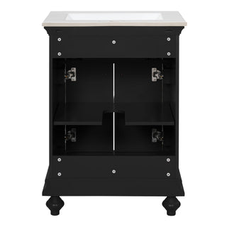 Modern Bathroom Vanity With Tip-Out Drawer And Soft-Close Hinges