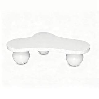 Cloud Shaped Coffee Table With 3 Ball Legs For Living Room