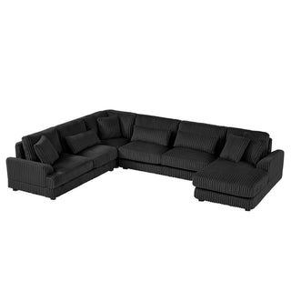 U - Sectional Sofa With Chaise Lounge, Oversized Living Room Couch
