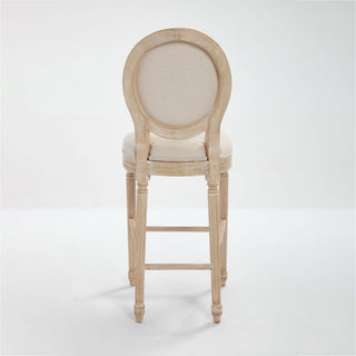 French Country Bar Chairs & Round Back (Set of 2)