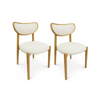 Upholstered Dining Chairs With Dual Post Back Support For Dining Room (Set of 2)