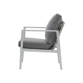 Modern Lounge Chair With Rope Accents And Cushions
