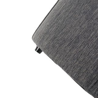 Contemporary Ottoman With Tonal Piping And Button Tuft Design