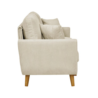 Upholstered Loveseat With Arms And Pillows
