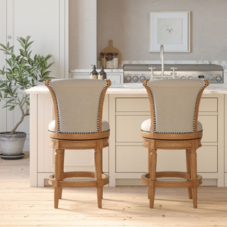 Swivel Barstool With High-Back