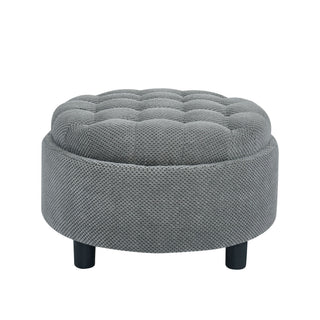 Storage Round Footstool Table Ottoman