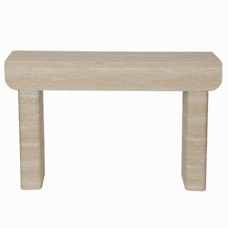 Entryway Table With 2 Hidden Handle Drawers For Entrance - Beige / Yellow