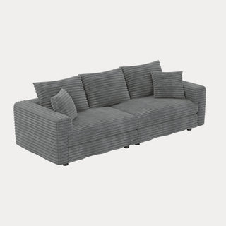 4 Seat Sofa, Modern Comfy Upholstered Sofa Cloud Couch, Deep Seat Couches With Soft Pillows
