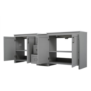 Double Sink Bathroom Vanity With Quartz Countertop