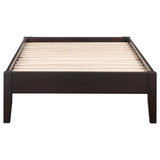 Queen Platform Bed With Tapered Legs - Brown