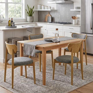 Upholstered Dining Chairs With Dual Post Back Support For Dining Room (Set of 2)