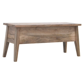 Lid Up Storage Bench - Oak