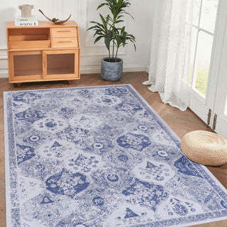 Maval - 3' X 5' Washable Area Rug - Blue