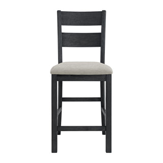 Garcia - 5 Piece Counter Set With Table And 4 Chairs - Black
