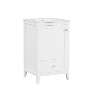 Bathroom Vanity With Sink, Soft Closing Cabinet Door, Storage Rack And Drawer