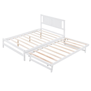 Platform Bed With Adjustable Trundle
