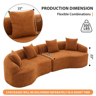 4 Seater Sofa With Fabric, 30D, 60 Hardness Full Sponge, 4 Pillow For Living Room, Home Furniture Sleeper Sectional Sofa For Apartment