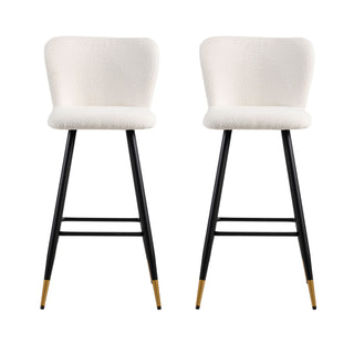 Modern Style Barstool, Tipped Ends, Suitable For Various Decoration Styles - White