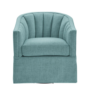Solitude - Skirted Swivel Accent Chair With Hemp Like