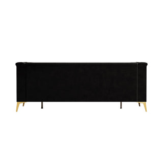 Luxurious Sofa With Legs, Modern Chesterfield Design, Tufted Upholstery, 3 Seat Couch For Living Room And Office
