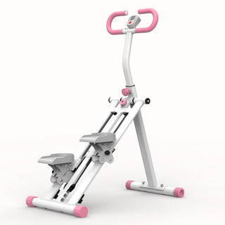Stair Stepper With Resistance Home Upgrade Vertical Climber Workout Machine For Full Body Exercise - Pink