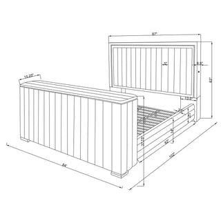 Elliot - Bed With Immersive Sound, LED Lighting, Fireplace Footboard, TV Lift
