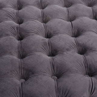 Modern Glam Ottoman With Upholstery And Button Tufted Design