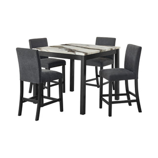 Dalia - 5 Piece Square Counter Set - Black